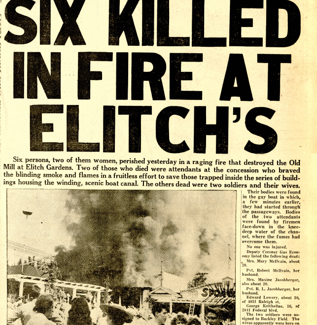 Revisit Denver Disasters: Elitch Gardens Fire Kills 6